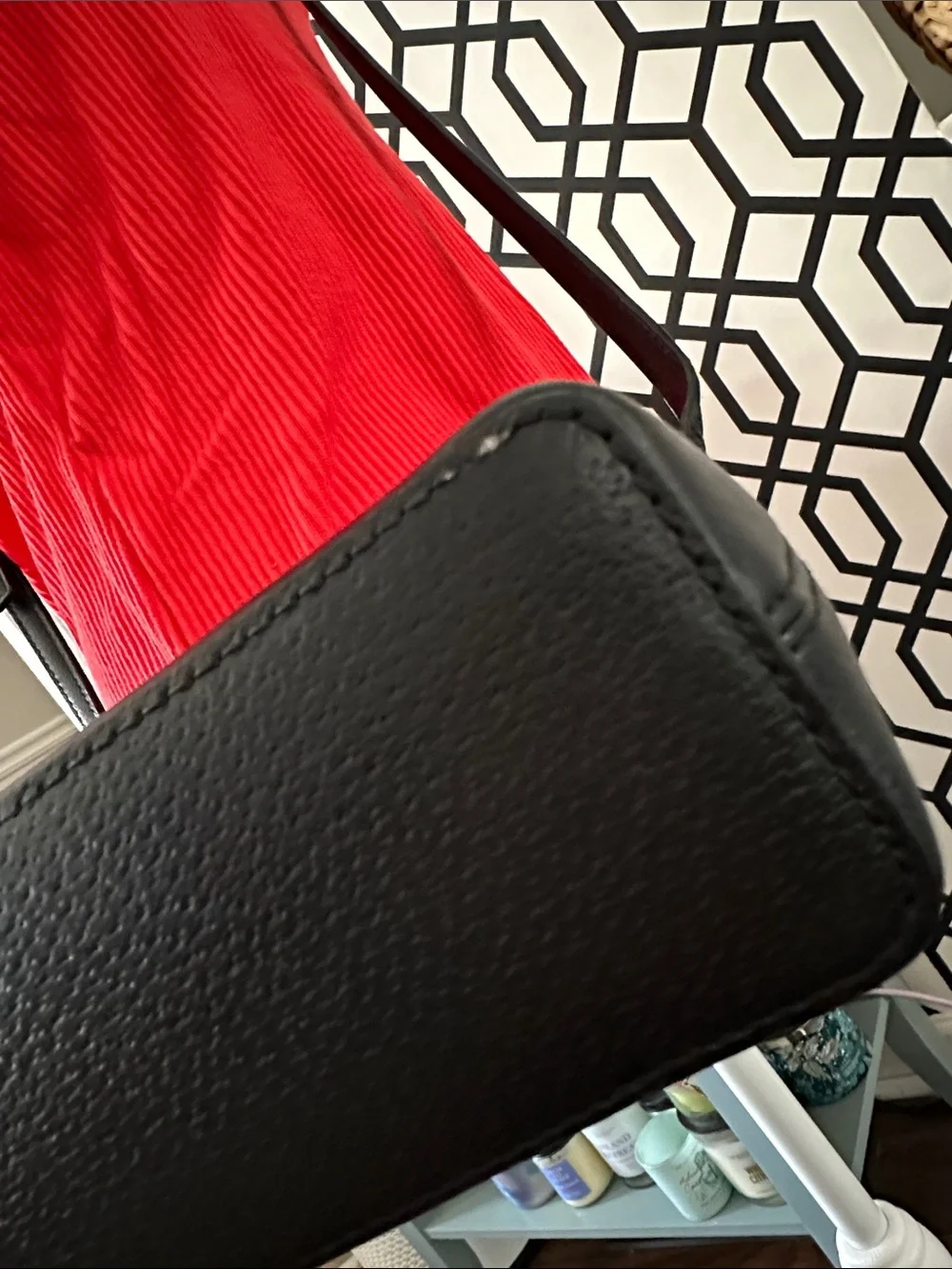kate spade Black Leather Crossbody with Gold Plaque